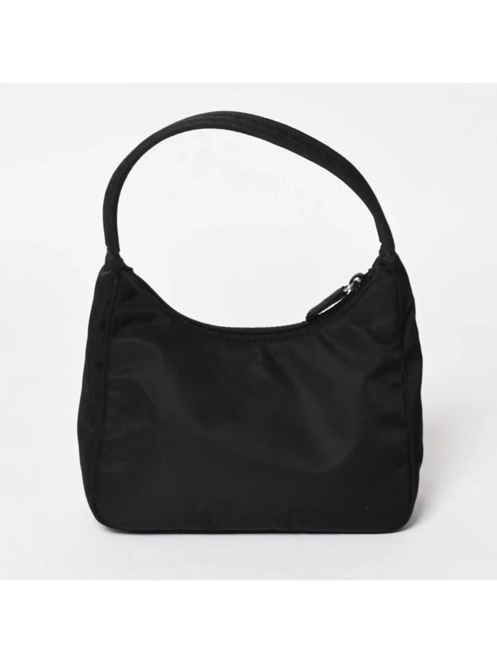 Prada Hobo Handbag Nylon Black